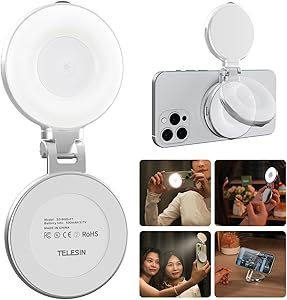 TELESIN - Magnetic Selfie Ring Light